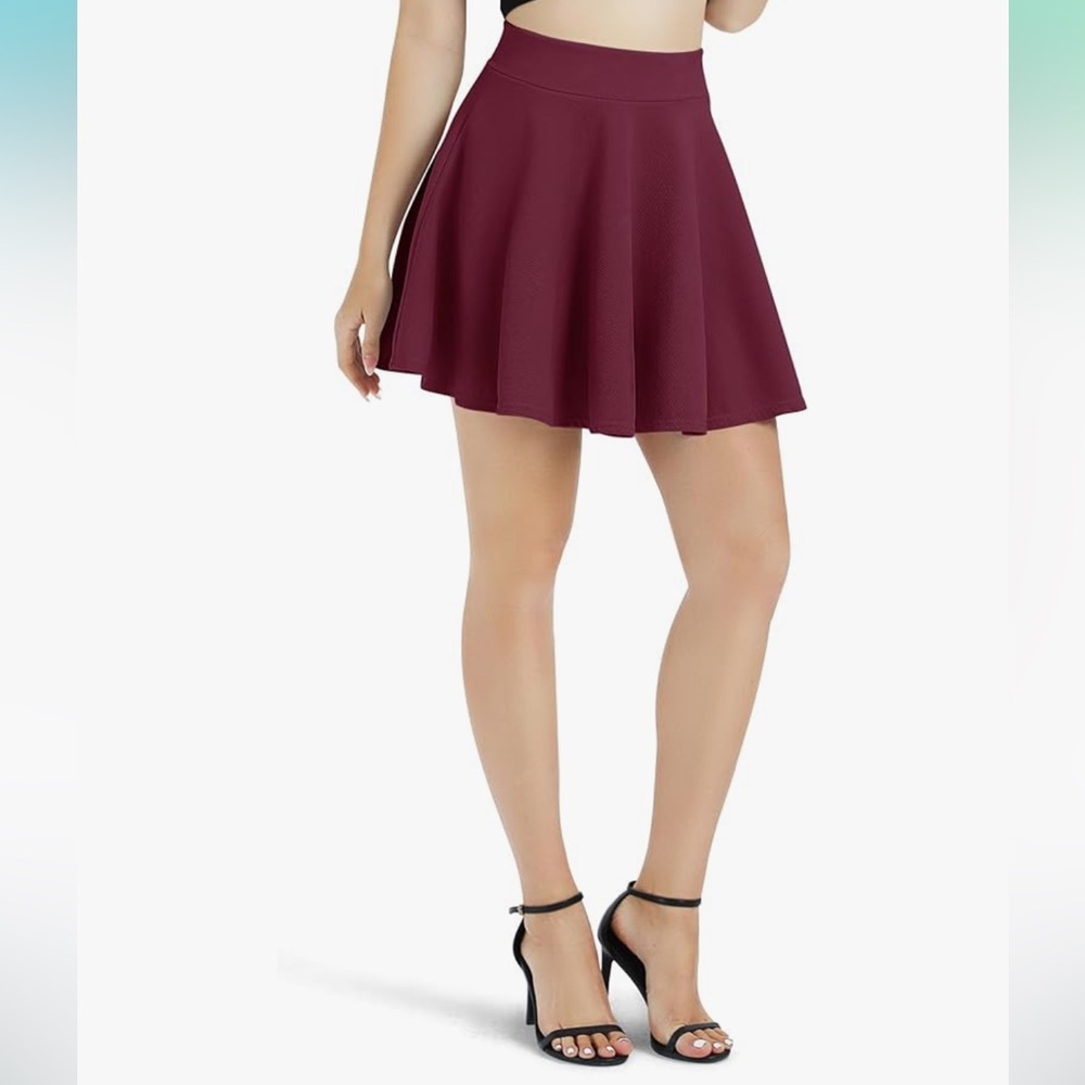 Urban CoCo Women's Basic Versatile Stretchy Flared Casual Mini Skater Skirt -XL